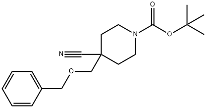 TERT-BUTYL 4-(BENZYLOXYMETHYL)-4-CYANOPIPERIDINE-1-CARBOXYLATE Struktur