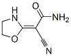Acetamide,  2-cyano-2-(2-oxazolidinylidene)- Structure