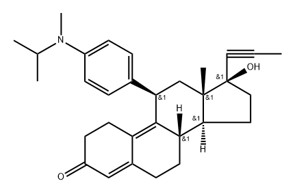 Toripristone 化学構造式