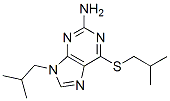 9-(2-methylpropyl)-6-(2-methylpropylsulfanyl)purin-2-amine 化学構造式
