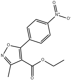 4-Isoxazolecarboxylicacid,3-methyl-5-(p-nitrophenyl)-,ethylester(7CI) 结构式