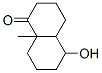 1(2H)-Naphthalenone, octahydro-5-hydroxy-8a-methyl- Struktur