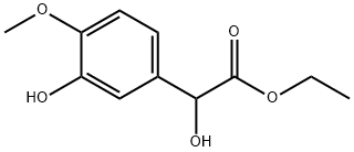 (3-羟基-4-甲氧基-苯基)-羟基乙酸乙酯 结构式