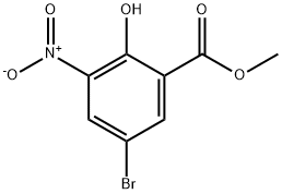 5-溴-2-羟基-3-硝基-苯甲酸甲酯,91983-31-2,结构式