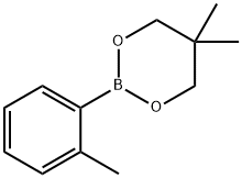 5,5-ジメチル-2-(2-メチルフェニル)-1,3,2-ジオキサボリナン 化学構造式