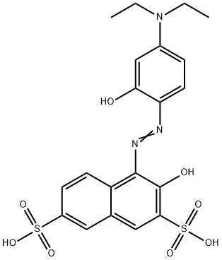 4-[[4-(Diethylamino)-2-hydroxyphenyl]azo]-3-hydroxy-2,7-naphthalenedisulfonic acid 结构式