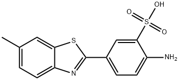 2-アミノ-5-(6-メチル-2-ベンゾチアゾリル)ベンゼンスルホン酸 化学構造式