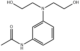 N-[3-[ビス(2-ヒドロキシエチル)アミノ]フェニル]アセトアミド 化学構造式