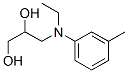 3-[エチル(3-メチルフェニル)アミノ]-1,2-プロパンジオール 化学構造式