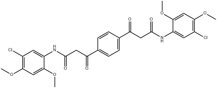 A,A'-TEREPHTHALOYLBIS-5-CHLORO-2,4-DIMETHOXYACETANILIDE 结构式
