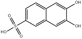 6,7-ジヒドロキシナフタレン-2-スルホン酸 化学構造式