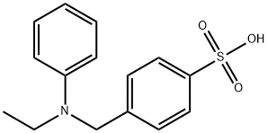 4-((Ethylanilino)methyl)benzenesulphonic acid Struktur