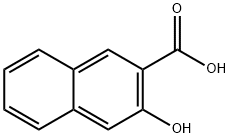 3-ヒドロキシ-2-ナフトエ酸 化学構造式