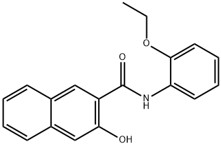 N-(2-エトキシフェニル)-3-ヒドロキシ-2-ナフトアミド 化学構造式