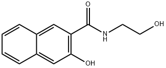 3-ヒドロキシ-N-(2-ヒドロキシエチル)-2-ナフタレンカルボアミド 化学構造式