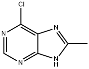 6-クロロ-8-メチル-9H-プリン 化学構造式