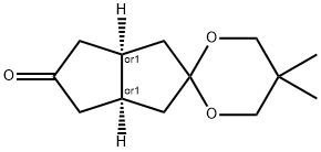 5,5-Dimethyl-hexahydro-1'H-spiro[1,3-dioxane-2,2'-pentalene]-5'-one Struktur