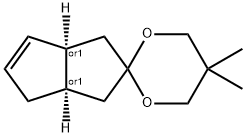 5,5-ジメチル-3',3'A,4',6'A-テトラヒドロ-1'H-スピロ[1,3-ジオキサン-2,2'-ペンタレン] 化学構造式