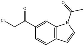 1-(1-乙酰基-1H-吲哚-6-基)-2-氯乙-1-酮 结构式