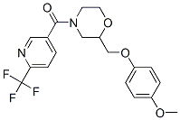 METHANONE, [2-[(4-METHOXYPHENOXY)METHYL]-4-MORPHOLINYL][6-(TRIFLUOROMETHYL)-3-PYRIDINYL]- Struktur