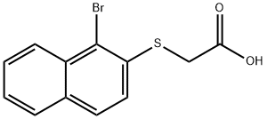 (1-Bromo-naphthalen-2-ylsulfanyl)-acetic acid Struktur