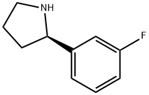 (R)-2-(3-氟苯基)吡咯烷, 920274-03-9, 结构式