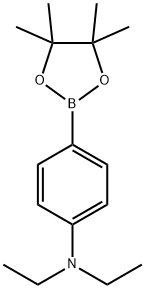 N,N-ジエチル-4-(4,4,5,5-テトラメチル-1,3,2-ジオキサボロラン-2-イル)アニリン 化学構造式