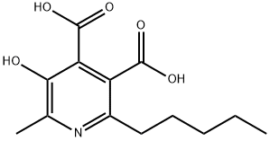 3,4-Pyridinedicarboxylic  acid,  5-hydroxy-6-methyl-2-pentyl- Structure