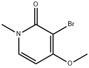 3-broMo-4-Methoxy-1-Methylpyridin-2(1H)-one Struktur