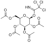 2,3,4,6-テトラ-O-アセチル-β-D-グルコピラノシル2,2,2-トリクロロアセトイミダート 化学構造式