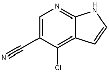 4-クロロ-1H-ピロロ[2,3-B]ピリジン-5-カルボニトリル 化学構造式