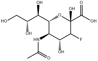 N-乙酰基-3-氟 - 神经氨酸,921-40-4,结构式