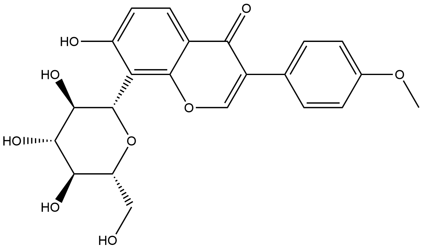 4'-O-甲基葛根素 结构式