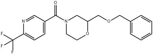 METHANONE, [2-[(PHENYLMETHOXY)METHYL]-4-MORPHOLINYL][6-(TRIFLUOROMETHYL)-3-PYRIDINYL]- Struktur