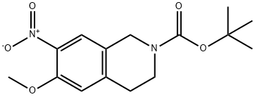 6-甲氧基-7-硝基-3,4-二氢异喹啉-2(1H)-羧酸叔丁酯,921224-62-6,结构式