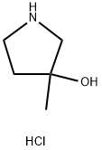 3-ヒドロキシ-3-メチルピロリジン塩酸塩 化学構造式
