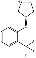 Pyrrolidine, 3-[2-(trifluoromethyl)phenoxy]-, (3R)- Structure