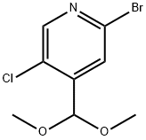 2-BROMO-5-CHLORO-4-(DIMETHOXYMETHYL)PYRIDINE Structure