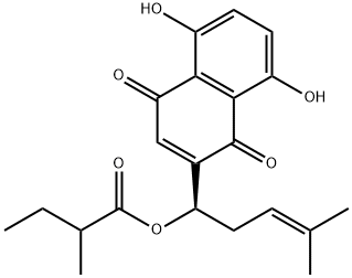 Α-メチル-N-ブチリルシコニン 化学構造式