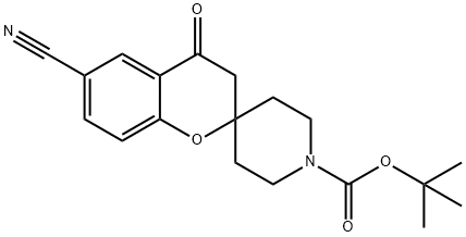 TERT-BUTYL 6-CYANO-4-OXOSPIRO[CHROMAN-2,4'-PIPERIDINE]-1'-CARBOXYLATE Structure