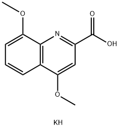 4,8-二甲氧基-2-喹啉羧酸钾(1:1), 921760-95-4, 结构式
