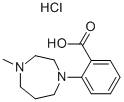 2-(4-メチルパーヒドロ-1,4-ジアゼピン-1-イル)安息香酸塩酸塩0.5水和物 化学構造式