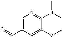 4-メチル-3,4-ジヒドロ-2H-ピリド[3,2-B][1,4]オキサジン-7-カルバルデヒド 化学構造式