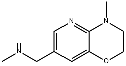 7-[(Methylamino)methyl]-4-methyl-3,4-dihydro-2H-pyrido[3,2-b][1,4]oxazine Struktur