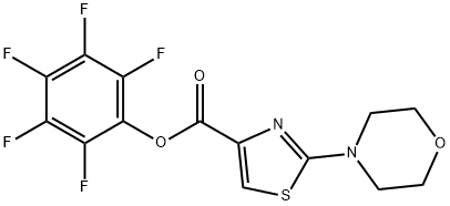 2-モルホリノ-1,3-チアゾール-4-カルボン酸ペンタフルオロフェニル 化学構造式