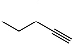 3-メチル-1-ペンチン 化学構造式