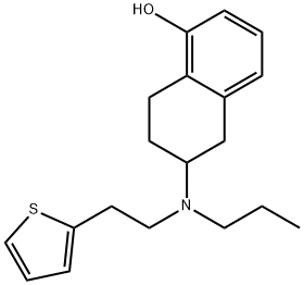 1-Naphthalenol, 5,6,7,8-tetrahydro-6-[propyl[2-(2-thienyl)ethyl]amino]- Struktur