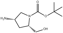 (2S,4S)-4-氨基-2-(羟甲基)-1-吡咯烷羧酸叔丁酯, 922139-40-0, 结构式