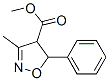 4-Isoxazolecarboxylicacid,4,5-dihydro-3-methyl-5-phenyl-,methylester(9CI) Structure