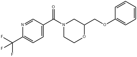 METHANONE, [2-(PHENOXYMETHYL)-4-MORPHOLINYL][6-(TRIFLUOROMETHYL)-3-PYRIDINYL]- 结构式
